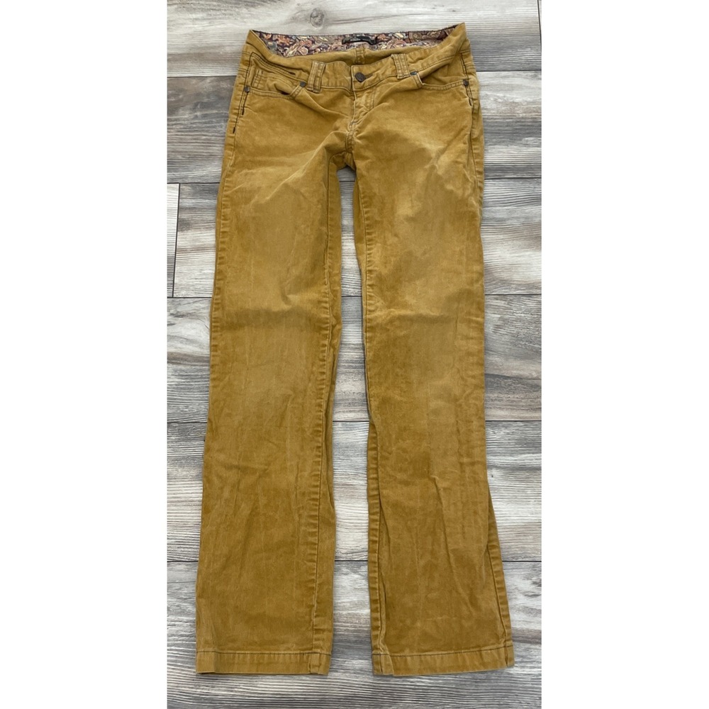 prAna Mustard Yellow Women's Corduroy Pants Size 4 Pre-owned Vintage